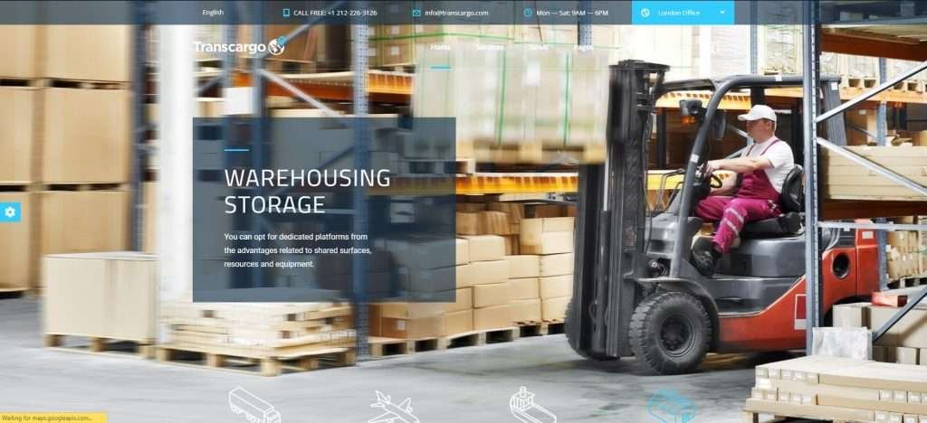 Logistics Web Design Agency Demo Home page 2